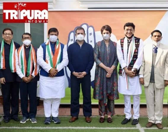 Back to the Root: Resigned Tripura BJP MLAs Joined Congress at Delhi : Rahul Gandhi, Priyanka Gandhi welcomed the leaders to ‘Home’